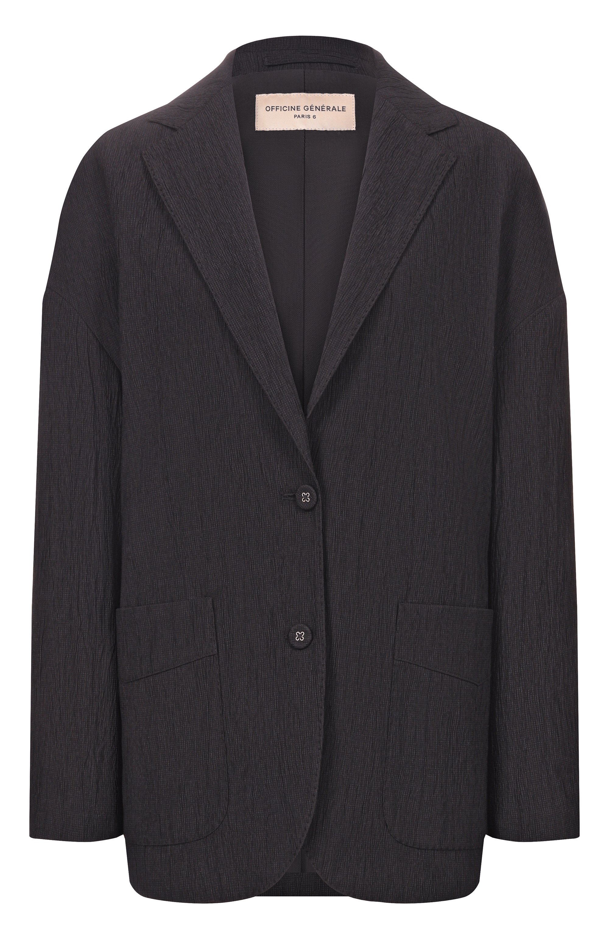 Жакет OFFICINE GENERALE черного цвета по цене 69550 руб., арт. S26WTLG411, фото 1 Жакет OFFICINE GENERALE, арт. S26WTLG411, фото 1