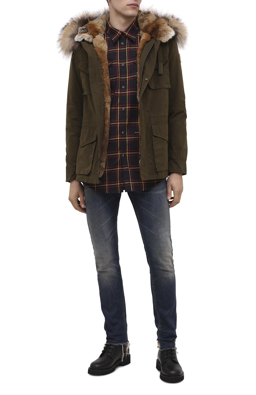 Парка с меховой подкладкой BARBED зеленого цвета по цене 199500 руб., арт. A20-FJMC20TMC, фото 2 Парка с меховой подкладкой BARBED, арт. A20-FJMC20TMC, фото 2