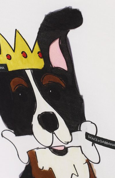 Хлопковая футболка с принтом DOLCE & GABBANA, арт. L1JT6S/G7MNR, фото 3