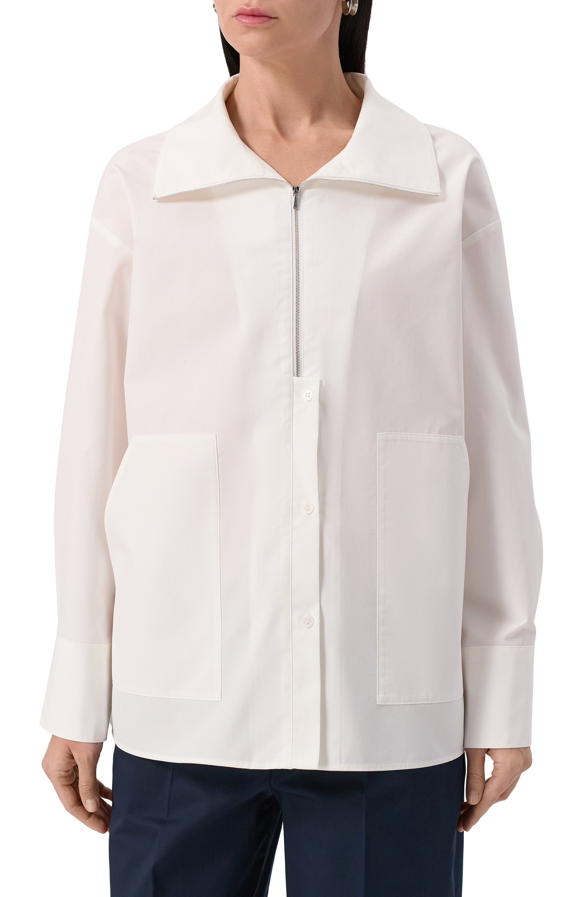 Хлопковая блузка 12 STOREEZ, арт. 131886, фото 3