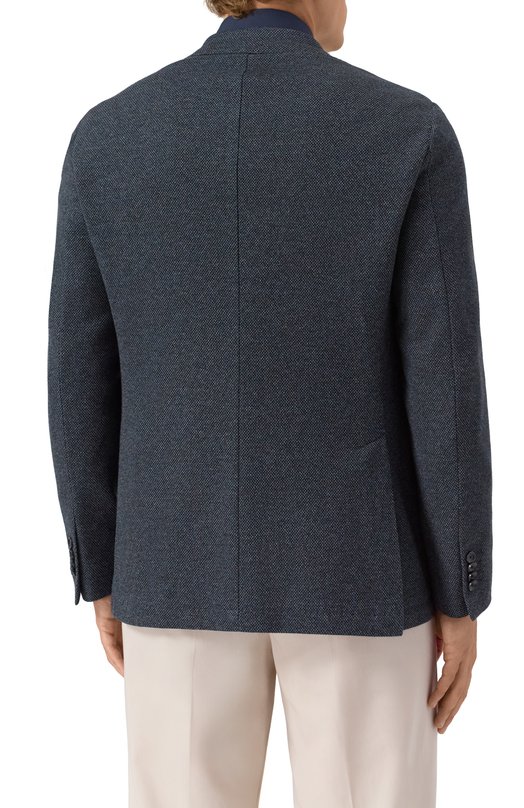 Пиджак из хлопка и шерсти Sartoria Latorre JD74/JI082 Синий  JD74/JI082 Фото 5