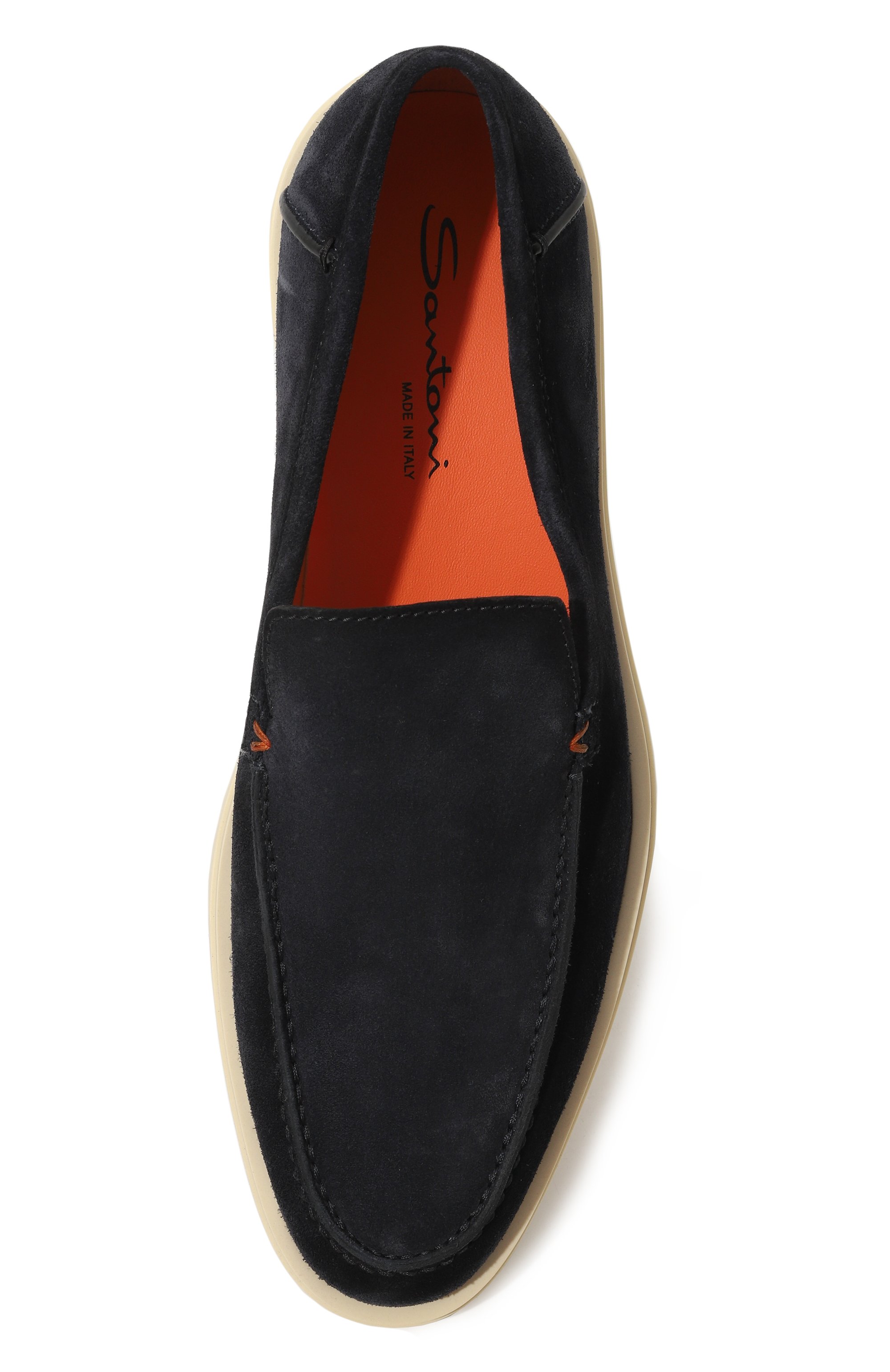 Замшевые лоферы detroit SANTONI темно-синего цвета по цене 59950 руб., арт. MGDG17824TICBSH6, фото 6 Замшевые лоферы detroit SANTONI, арт. MGDG17824TICBSH6, фото 6