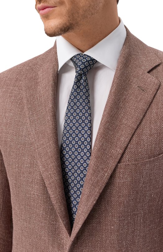 Шелковый галстук Canali 18/HJ04489 Синий  18/HJ04489 Фото 2