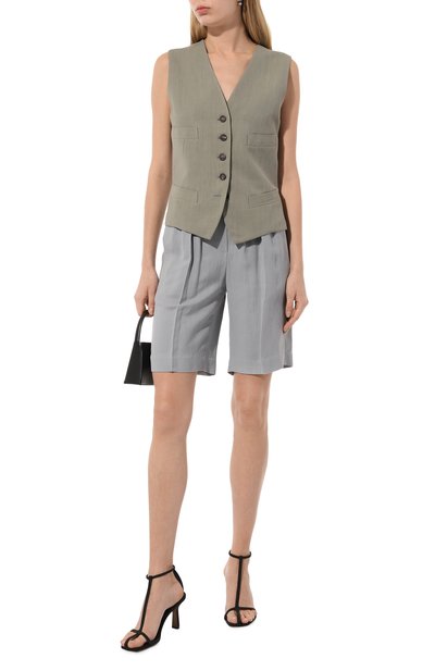 Женские шорты из вискозы и льна BRUNELLO CUCINELLI, арт. MH126B1365