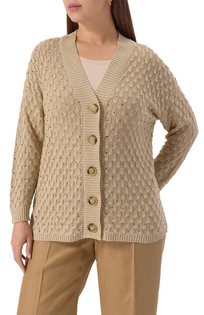 Хлопковый кардиган MARINA RINALDI, арт. ALPE, фото 3