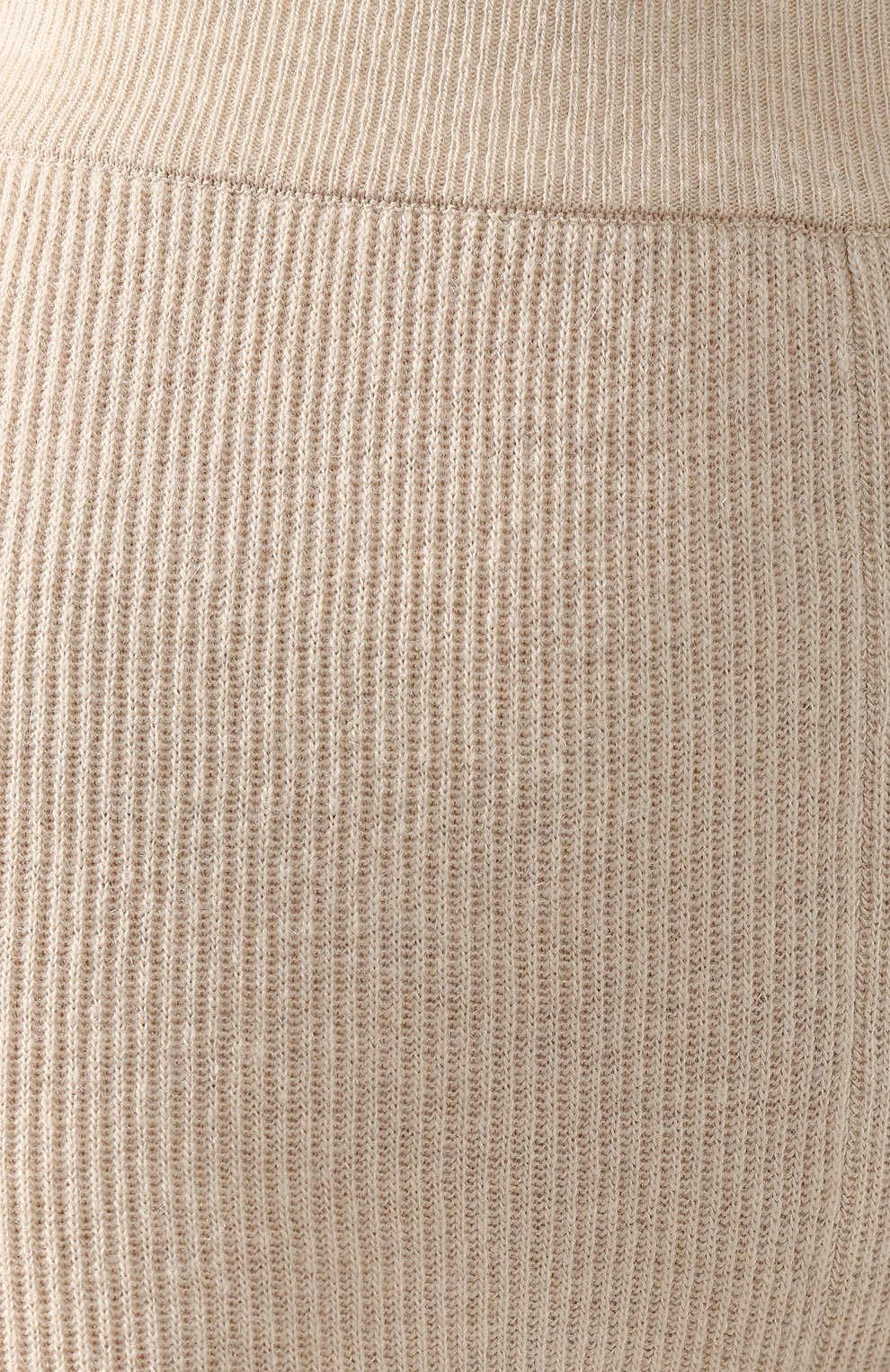 Брюки NANUSHKA кремового цвета по цене 38850 руб., арт. LEBA_CREME_CASHMERE BLEND RIB, фото 5 Брюки NANUSHKA, арт. LEBA_CREME_CASHMERE BLEND RIB, фото 5