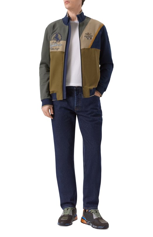 Хлопковая толстовка Aeronautica Militare FE2057UF00662 Разноцветный  FE2057UF00662 Фото 2