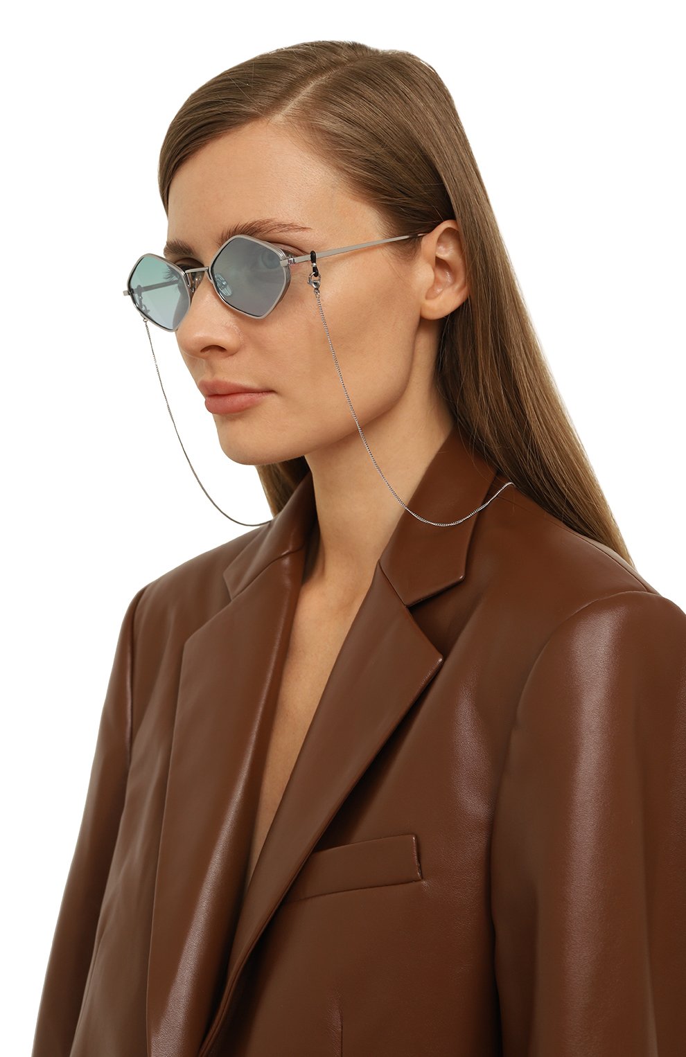 Цепочка для очков CAROLINE ABRAM, арт. CHAINETTE TRI0 METALL SINGLE SILVER, фото 2