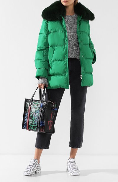 Стеганый пуховик с меховым воротником MONCLER, арт. D2-093-46931-25-54155, фото 2