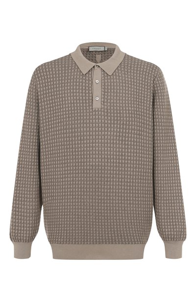 Мужское поло из шерсти и хлопка CANALI, арт. C1149B/MK02363