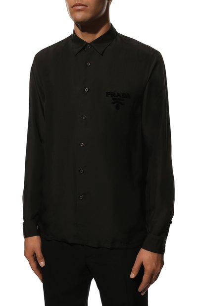 Шелковая рубашка PRADA, арт. UCN413-1Z5E-F0002-221, фото 3