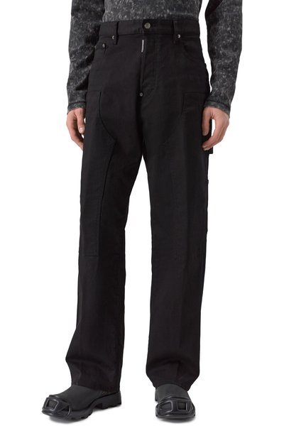 Джинсы loose carpenter DSQUARED2 черного цвета по цене 75450 руб., арт. S74LB1673/S39781, фото 3 Джинсы loose carpenter DSQUARED2, арт. S74LB1673/S39781, фото 3