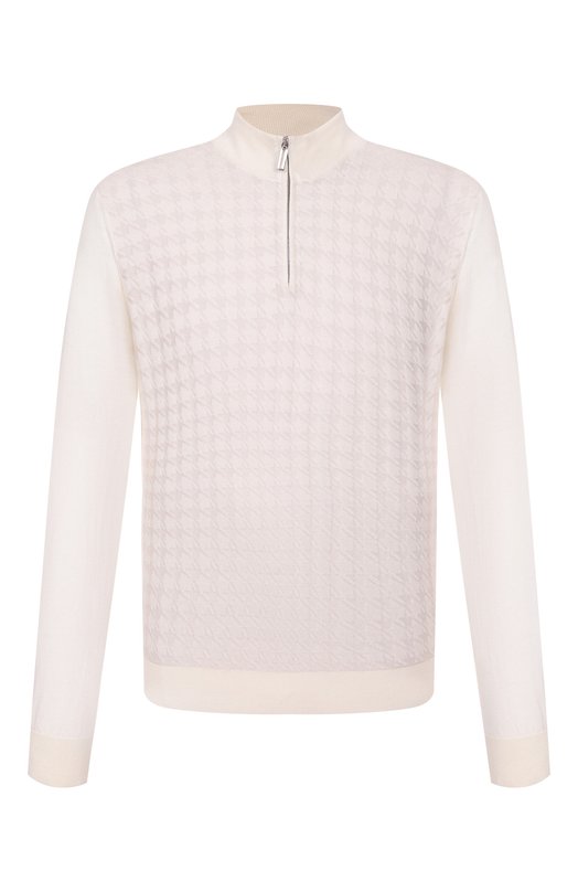 Джемпер из шерсти и шелка Stefano Ricci K202018L01/F25394 Кремовый K202018L01/F25394