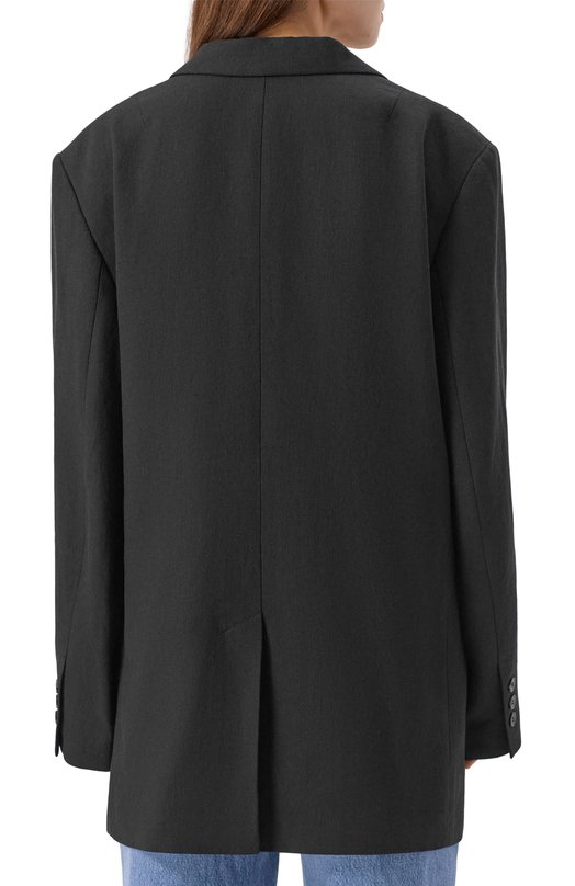 Жакет изо льна и вискозы 12 STOREEZ 126104 Чёрный  126104 Фото 4