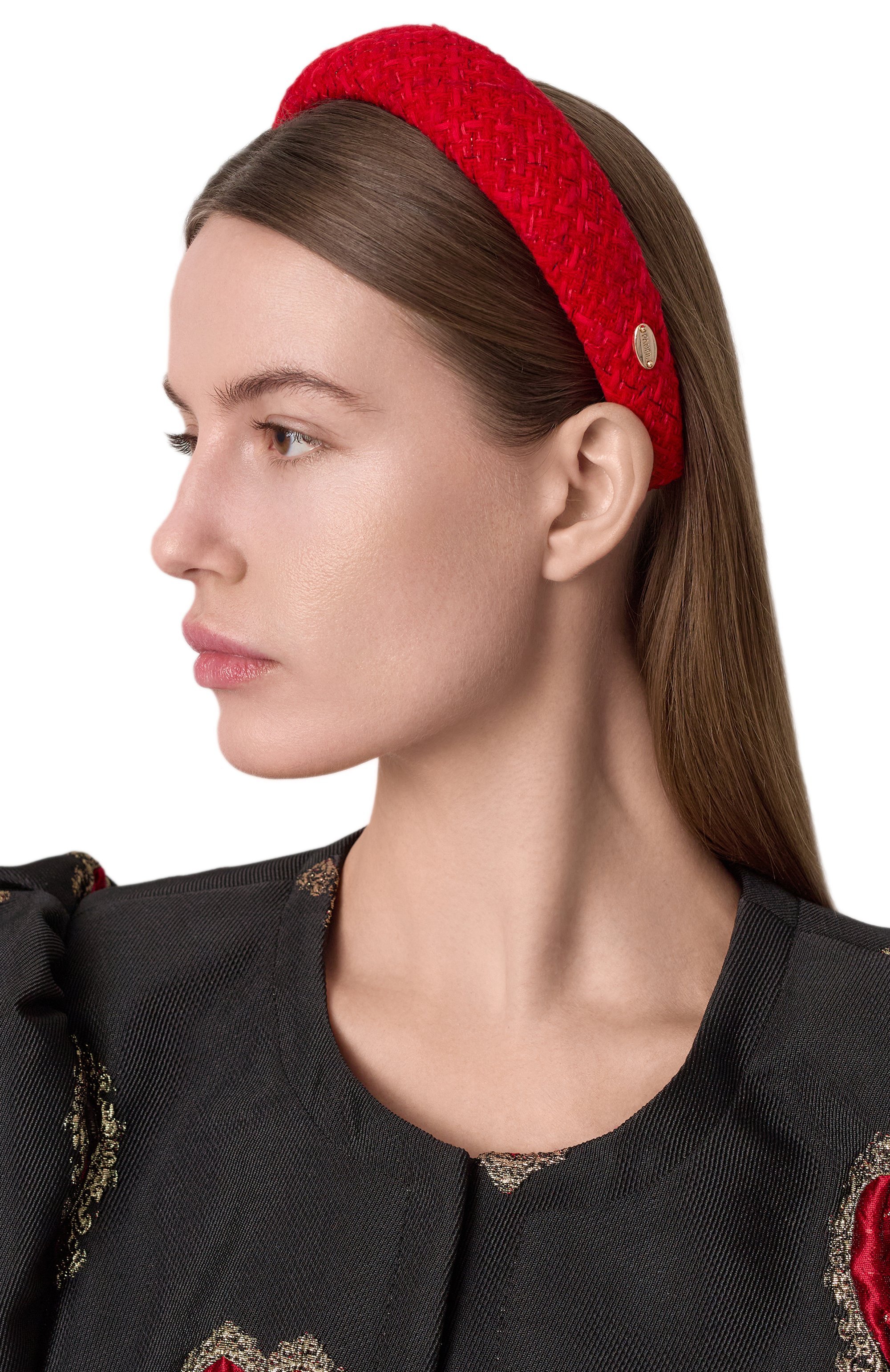 Ободок для волос PANFIL красного цвета по цене 12000 руб., арт. 5-TV-BND, фото 2 Ободок для волос PANFIL, арт. 5-TV-BND, фото 2