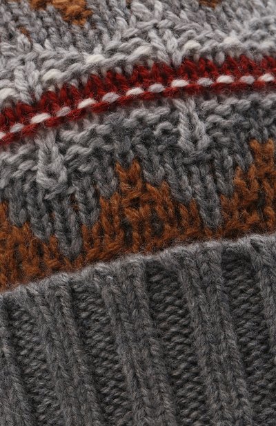 Кашемировая шапка LORO PIANA серого цвета по цене 59400 руб., арт. FAL9117, фото 4 Кашемировая шапка LORO PIANA, арт. FAL9117, фото 4