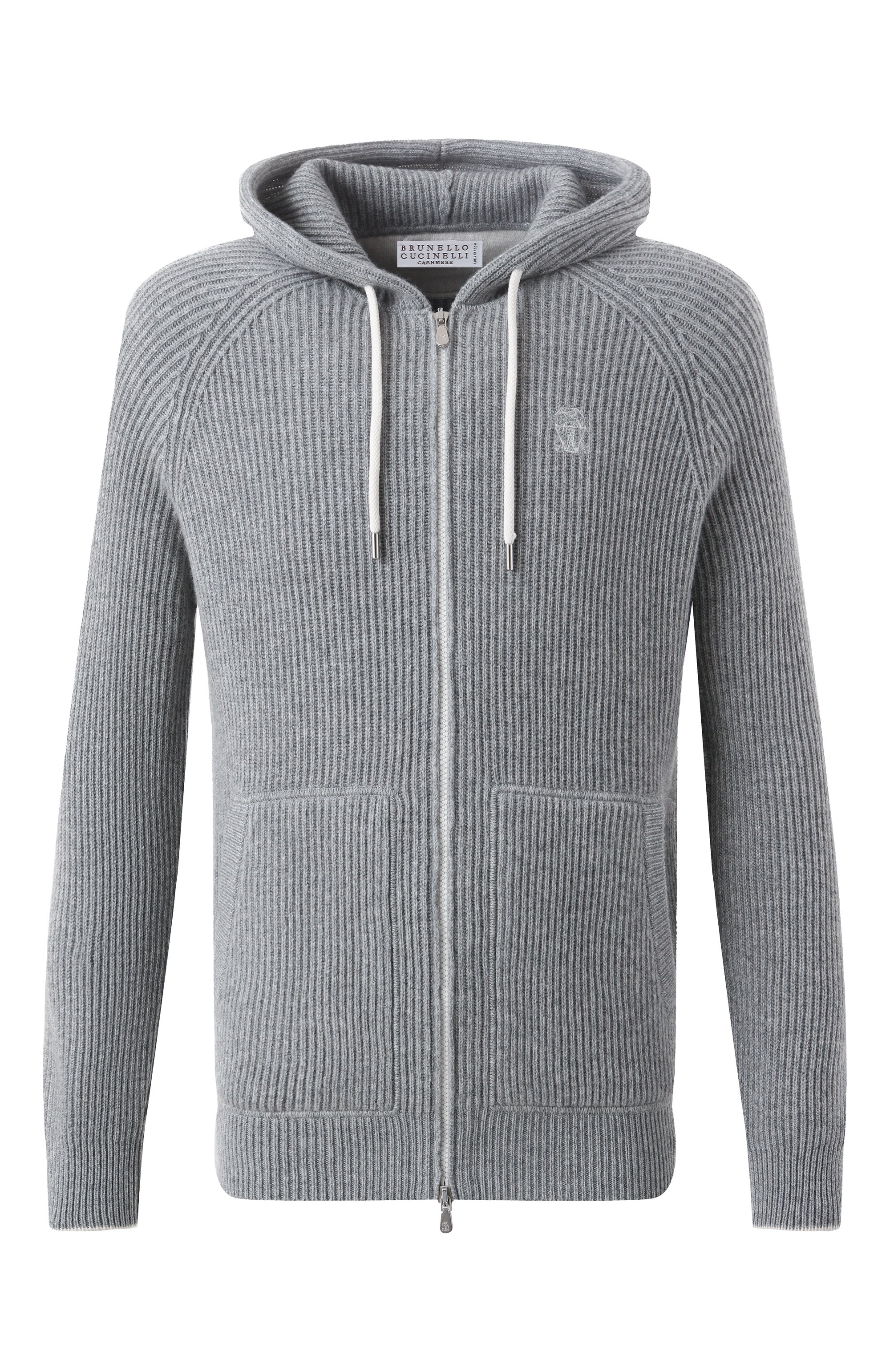 Кашемировый кардиган BRUNELLO CUCINELLI серого цвета по цене 415000 руб., арт. M22704806G, фото 1 Кашемировый кардиган BRUNELLO CUCINELLI, арт. M22704806G, фото 1