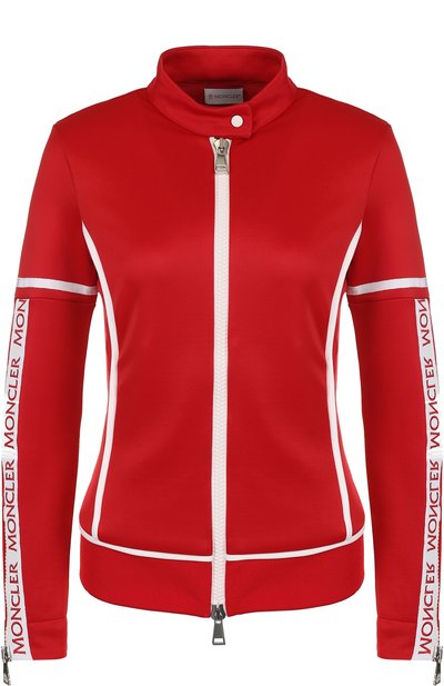 Приталенный кардиган на молнии с воротником-стойкой MONCLER, арт. D1-093-84523-00-8496G, фото 1