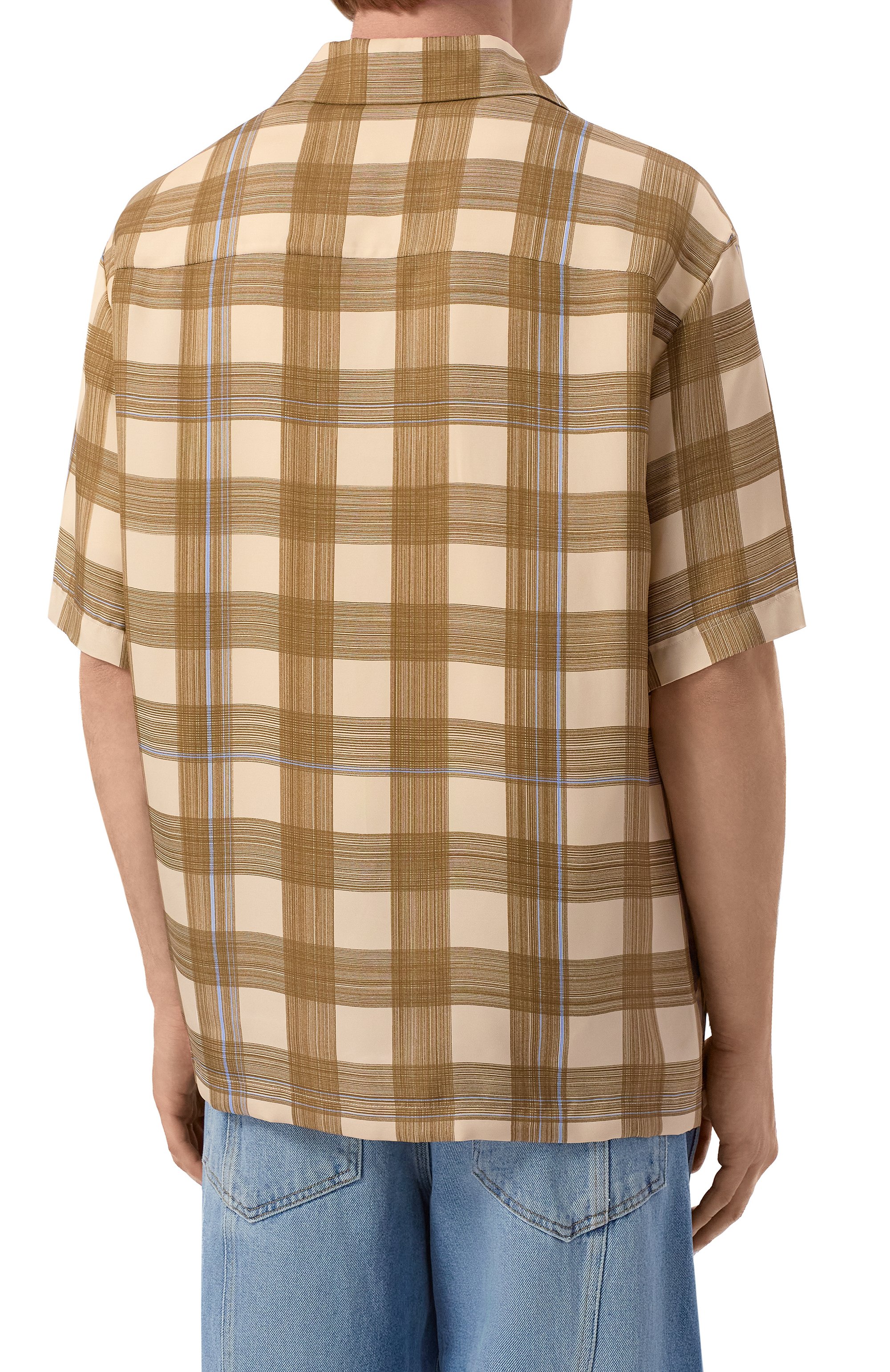 Рубашка из вискозы JIL SANDER бежевого цвета по цене 169500 руб., арт. J22DL0364/J65341, фото 4 Рубашка из вискозы JIL SANDER, арт. J22DL0364/J65341, фото 4