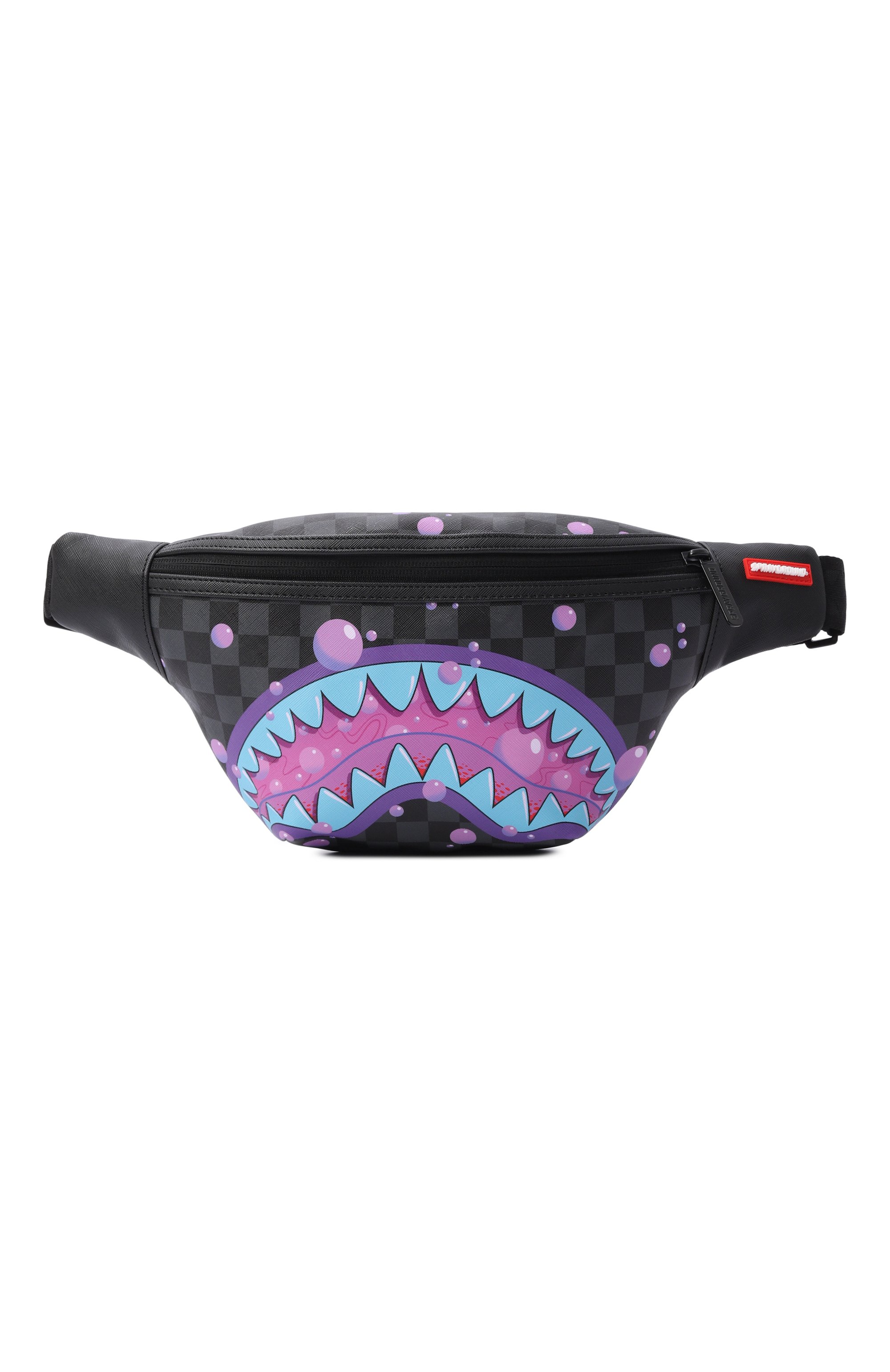Поясная сумка purple slime takeover SPRAYGROUND темно-серого цвета по цене 10900 руб., арт. 910B8956NSZ/PURPLE SLIME TAKE0VER CR0SSB0DY SAVVY, фото 1 Поясная сумка purple slime takeover SPRAYGROUND, арт. 910B8956NSZ/PURPLE SLIME TAKE0VER CR0SSB0DY SAVVY, фото 1