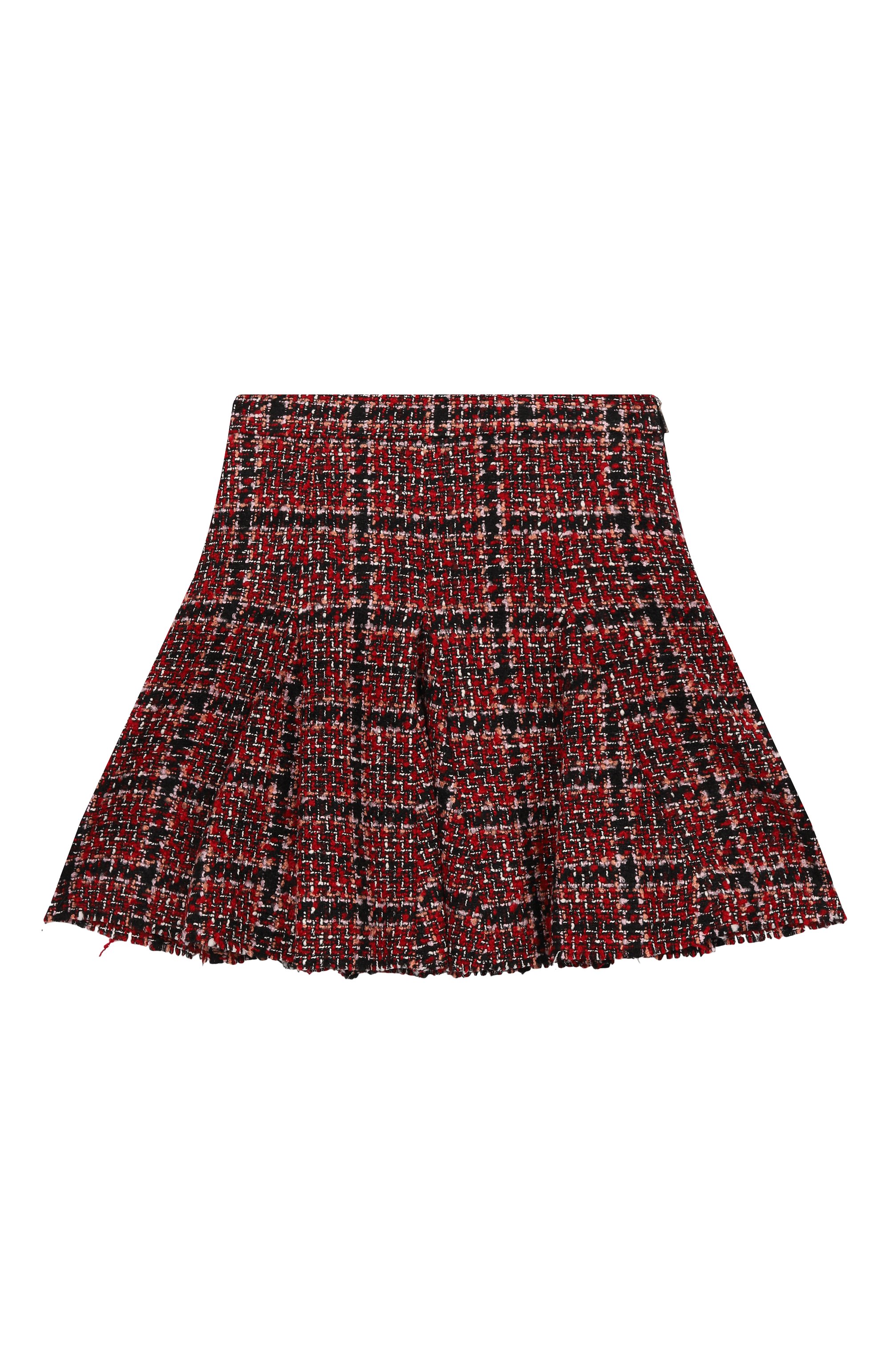 Твидовая юбка MSGM KIDS бордового цвета по цене 19800 руб., арт. F5MSJGSK198, фото 1 Твидовая юбка MSGM KIDS, арт. F5MSJGSK198, фото 1