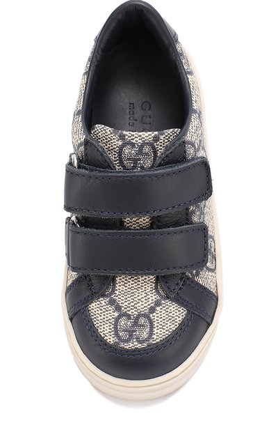 Кеды с принтом с застежками велькро GUCCI, арт. 418990/KLQ30, фото 4