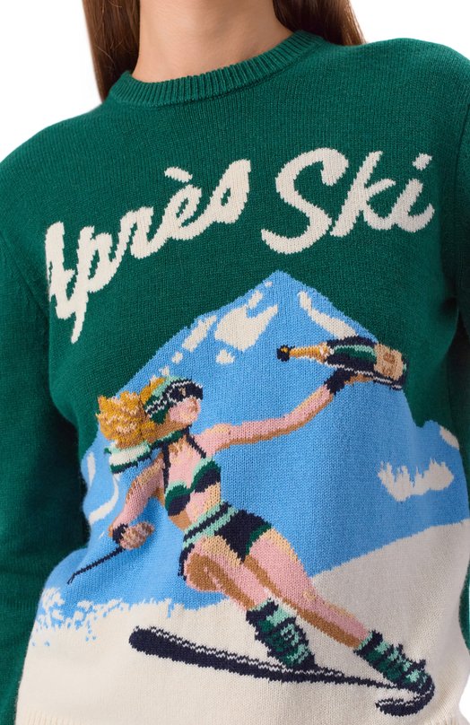 Пуловер из шерсти и вискозы MC2 Saint Barth QUE0018-03917I/NEW QUEEN C Зелёный  QUE0018-03917I/NEW QUEEN C Фото 5