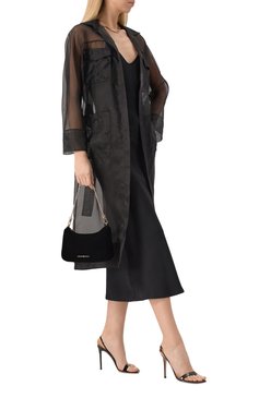 Женская сумка EMPORIO ARMANI черного цвета, арт. EW001627/AF15076 | Фото 7 (Драгоценные камни: Проставлено; Женское Кросс-КТ: Вечерняя сумка; Размер: small; Материал: Текстиль; Материал сплава: Проставлено)