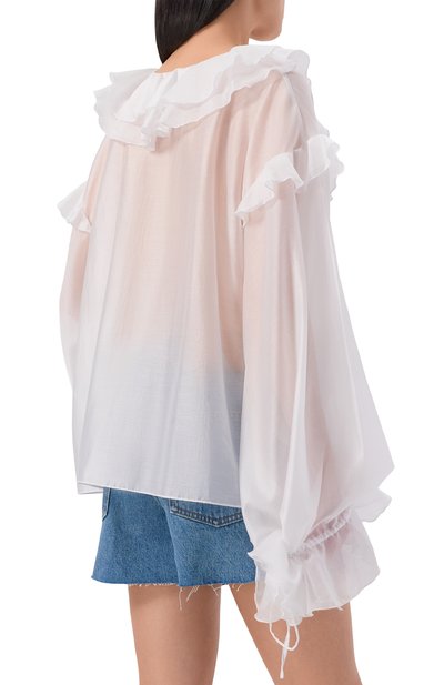 Блузка FLASHIN белого цвета по цене 32000 руб., арт. FS26BB, фото 4 Блузка FLASHIN, арт. FS26BB, фото 4