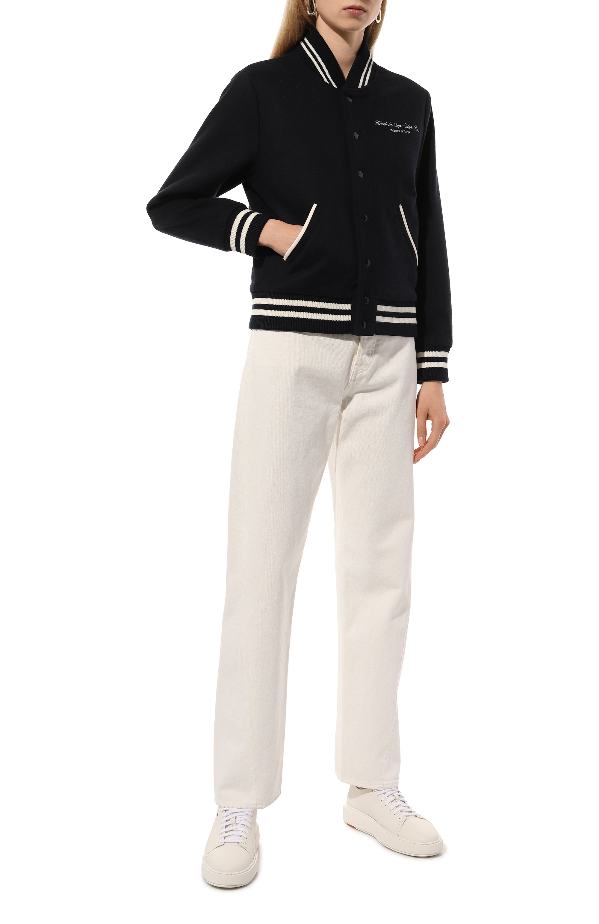 Шерстяной бомбер SPORTY AND RICH, арт. 0W007501651BL32, фото 2