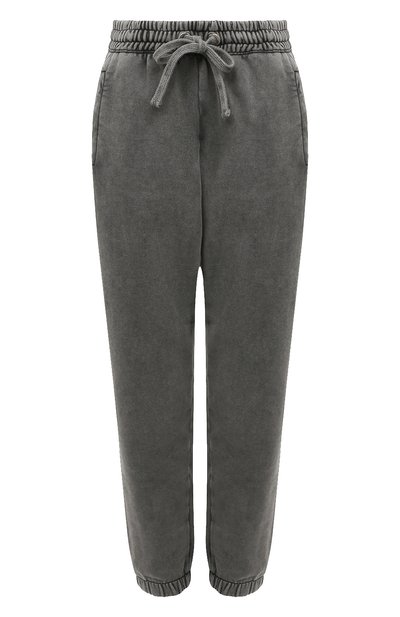 Хлопковые джоггеры DIEGO VENTURINO темно-серого цвета по цене 35300 руб., арт. FW22-DV PNT PATCH_WMN, фото 1 Хлопковые джоггеры DIEGO VENTURINO, арт. FW22-DV PNT PATCH_WMN, фото 1