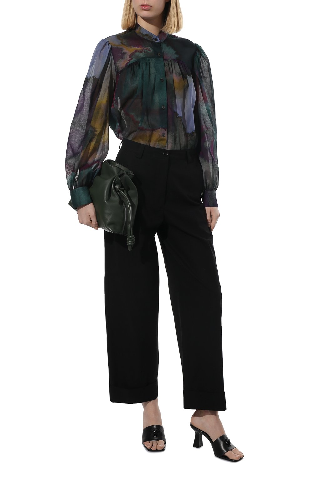 Хлопковые брюки DRIES VAN NOTEN черного цвета по цене 52900 руб., арт. 221-030906-4285, фото 2 Хлопковые брюки DRIES VAN NOTEN, арт. 221-030906-4285, фото 2