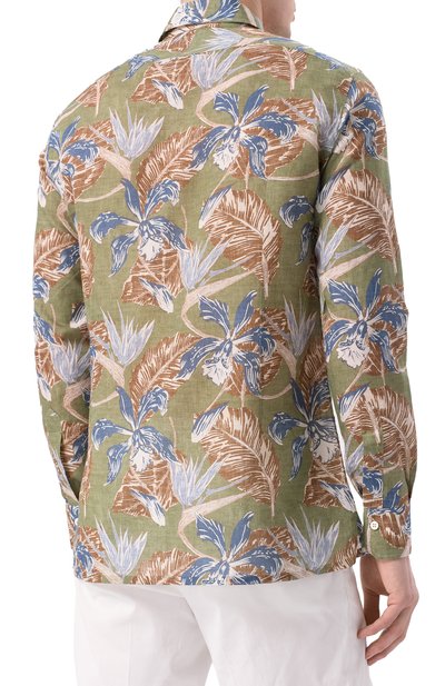 Рубашка из хлопка и льна KITON, арт. UMCNERH0928303, фото 4