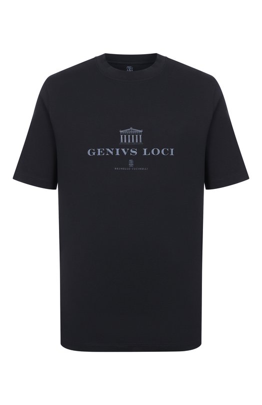 Хлопковая футболка Brunello Cucinelli M0B138520 Чёрный M0B138520