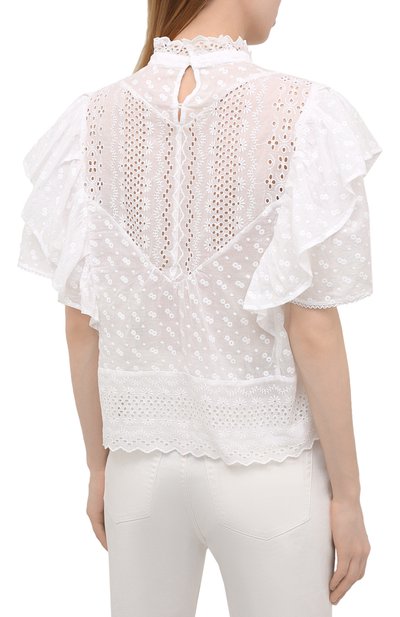 Хлопковый топ ISABEL MARANT ETOILE, арт. HT2040-21P032E/TIZAINA, фото 4
