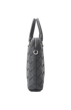 Мужская портфель intrecciato slim BOTTEGA VENETA серого цвета, арт. 799765 V4G31 | Фото 4 (Материал: Натуральная кожа; Ремень/цепочка: На ремешке; Материал сплава: Проставлено; Размер: large; Драгоценные ка�мни: Проставлено; Сумки-технические: Портфели)