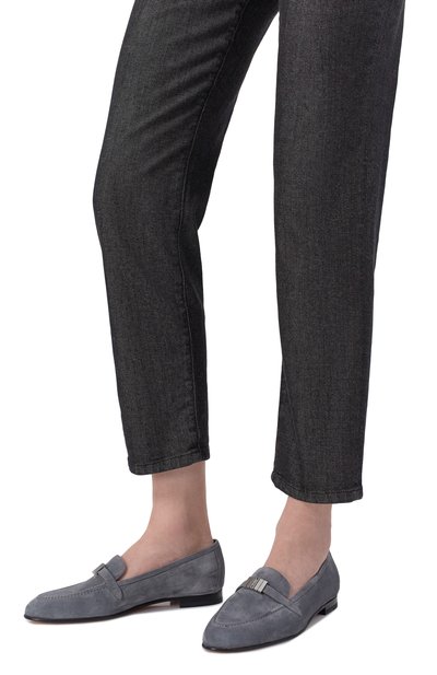 Замшевые лоферы KITON, арт. D59826K0904F07, фото 2