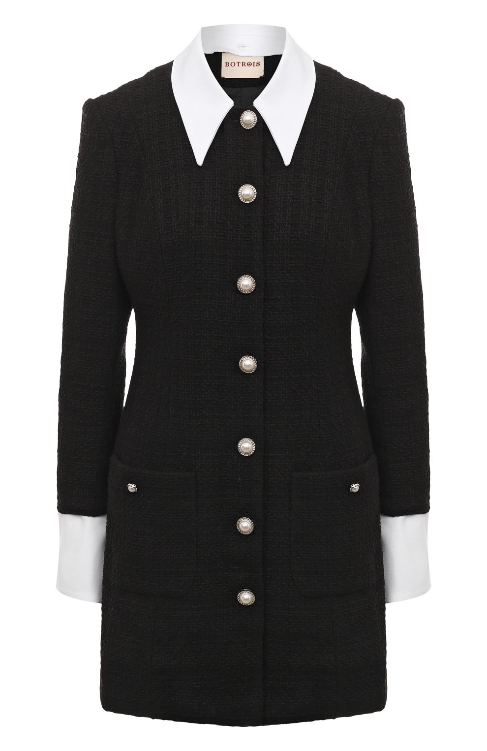 Платье из шерсти и вискозы BOTROIS черного цвета по цене 35900 руб., арт. SKU0000713, фото 1 Платье из шерсти и вискозы BOTROIS, арт. SKU0000713, фото 1