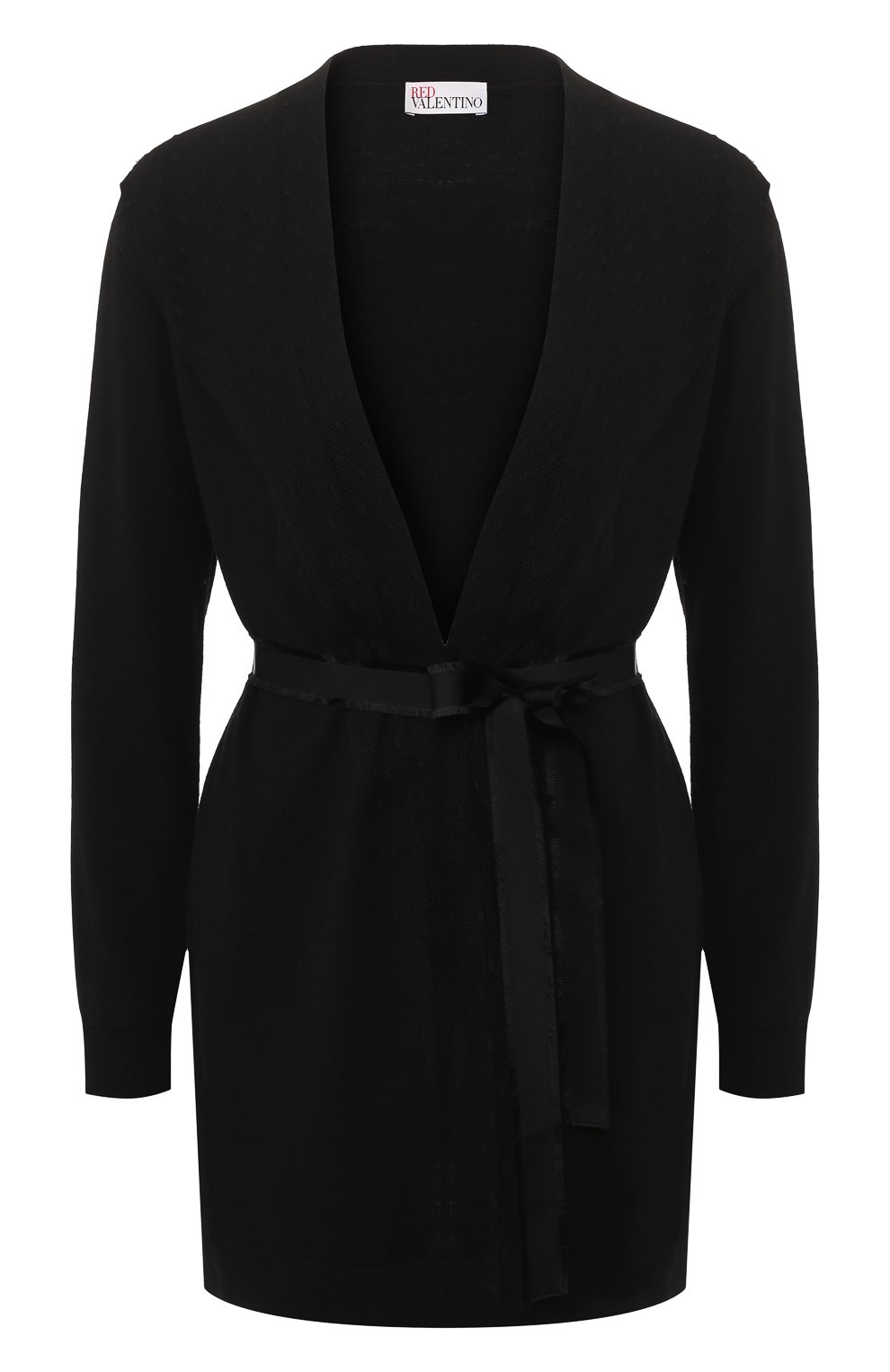Шерстяной кардиган REDVALENTINO черного цвета по цене 37500 руб., арт. TR3KAA53/4VM, фото 1 Шерстяной кардиган REDVALENTINO, арт. TR3KAA53/4VM, фото 1