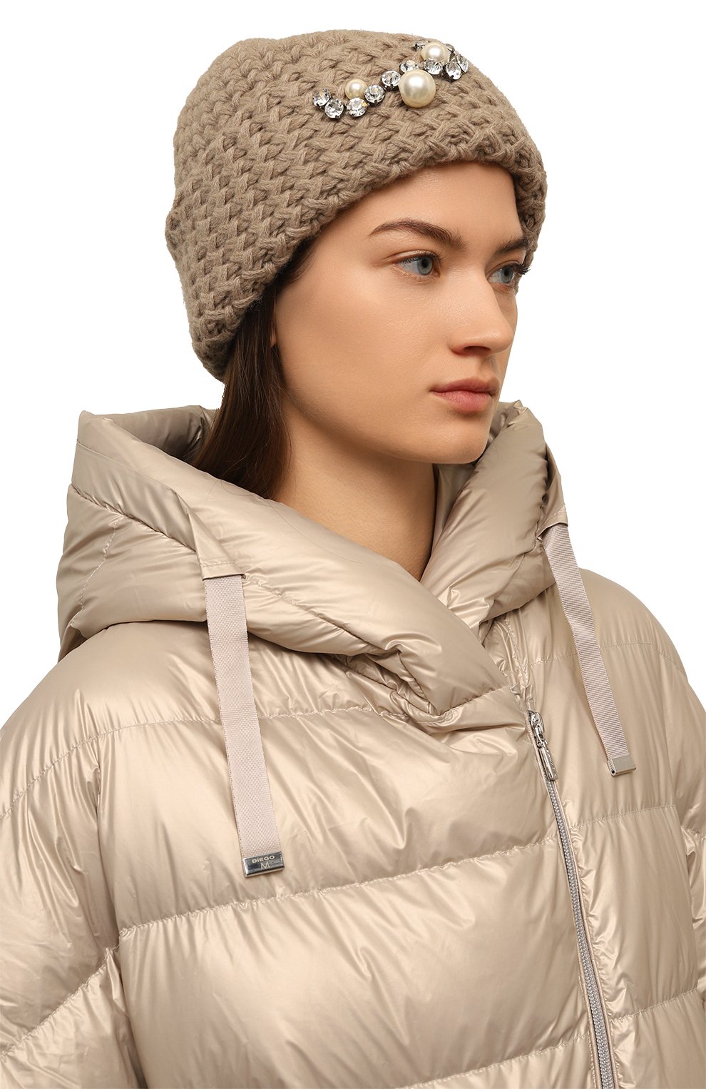 Кашемировая шапка INVERNI темно-бежевого цвета по цене 47350 руб., арт. 4232CMA, фото 2 Кашемировая шапка INVERNI, арт. 4232CMA, фото 2