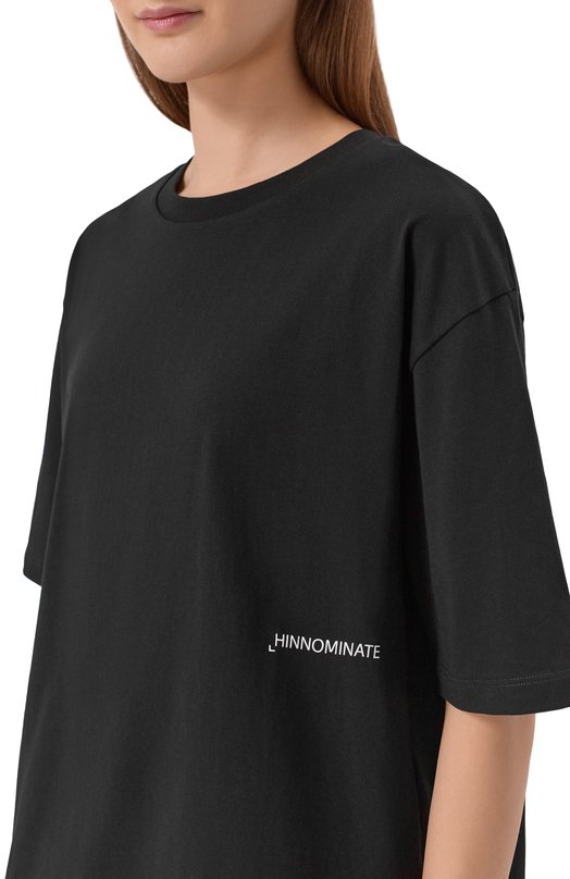 Хлопковая футболка HINNOMINATE HMABW02367 Чёрный  HMABW02367 Фото 5