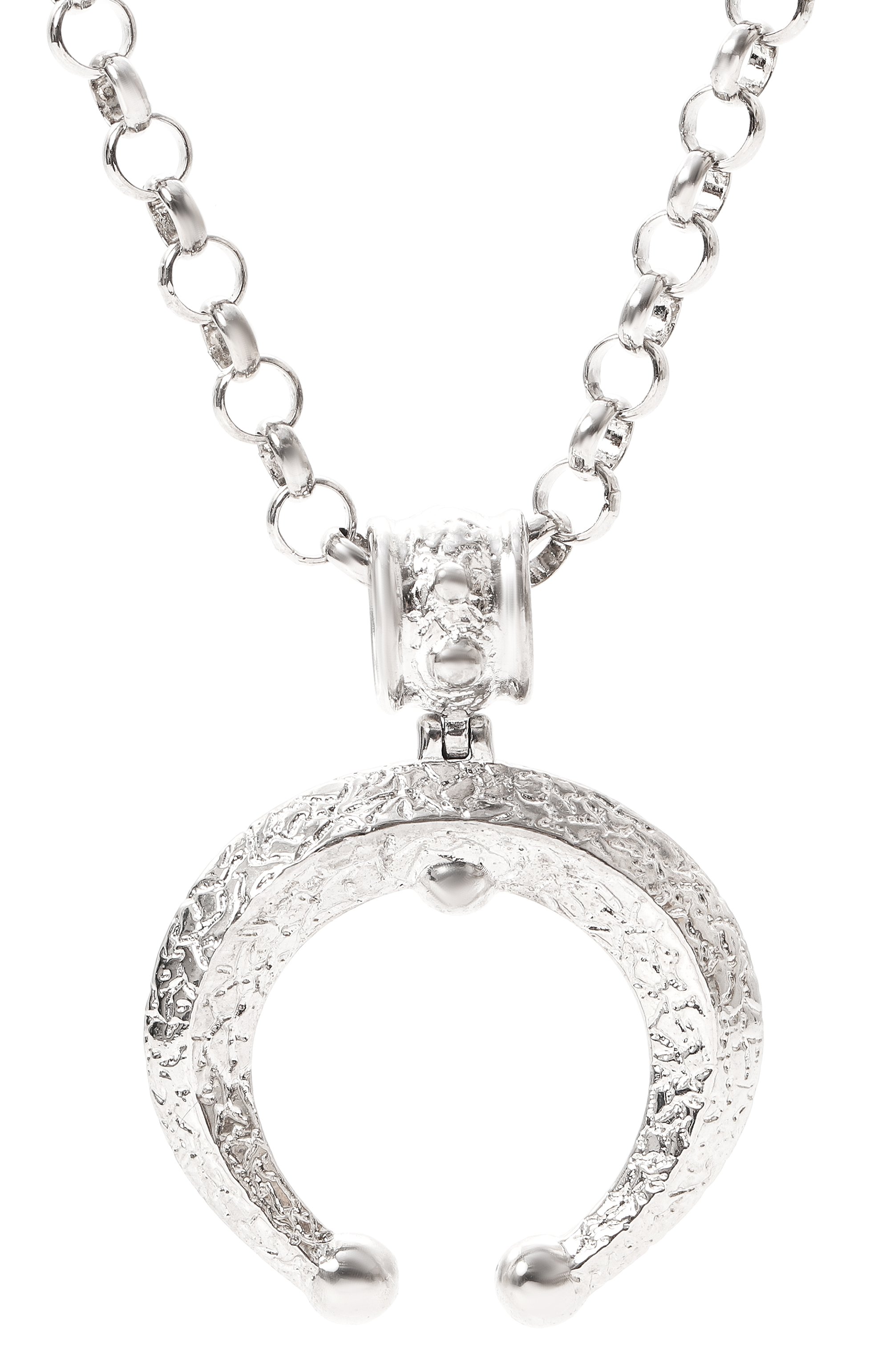 Колье lunula SEVENWORLDS серебряного цвета по цене 49900 руб., арт. SW400/2, фото 3 Колье lunula SEVENWORLDS, арт. SW400/2, фото 3