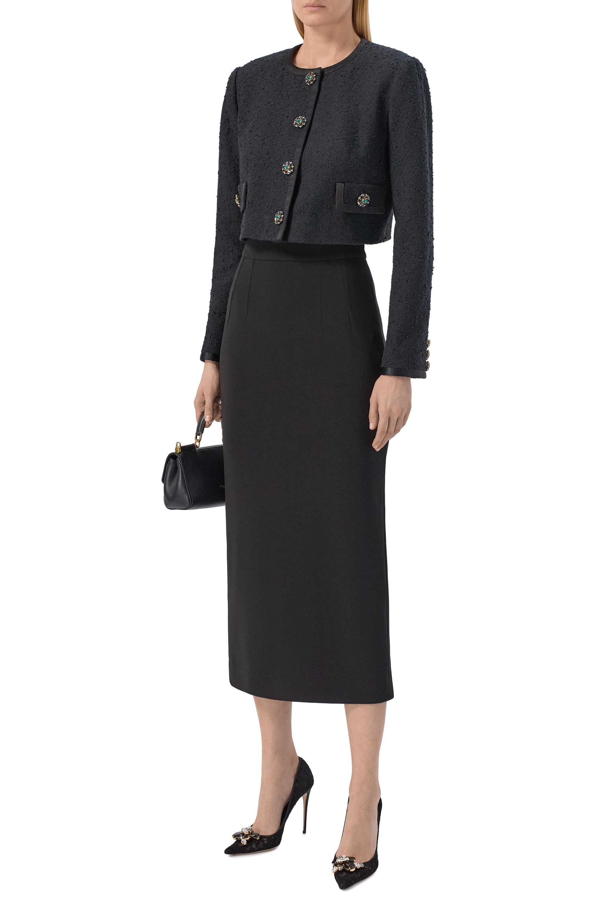 Жакет из хлопка и шелка DOLCE & GABBANA, арт. F27IHZ/HUMWJ, фото 2