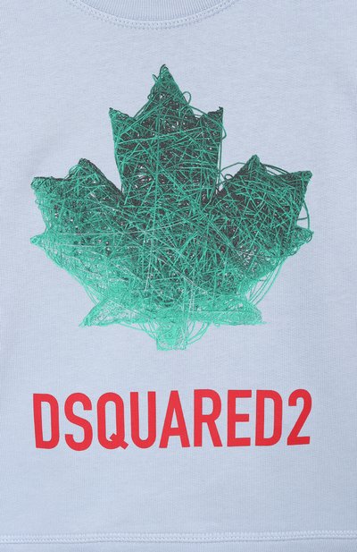 Хлопковый свитшот DSQUARED2 голубого цвета по цене 24200 руб., арт. DQ3193/D0AGW, фото 3 Хлопковый свитшот DSQUARED2, арт. DQ3193/D0AGW, фото 3