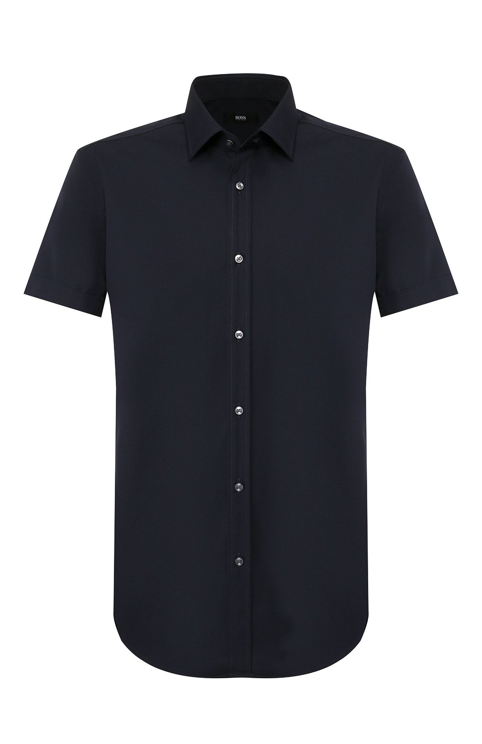 Хлопковая сорочка BOSS темно-синего цвета по цене 7300 руб., арт. 50427548, фото 1 Хлопковая сорочка BOSS, арт. 50427548, фото 1