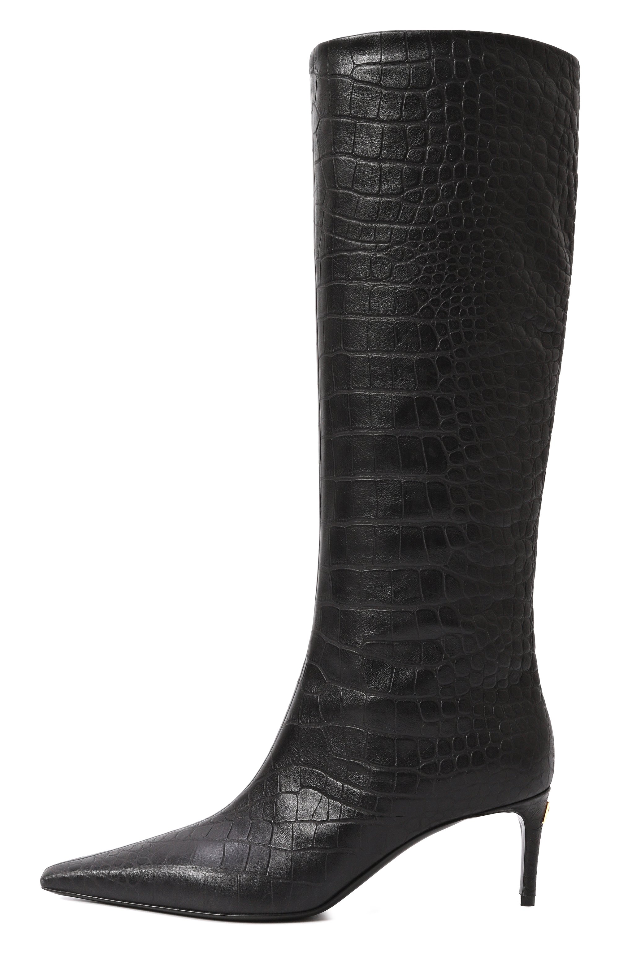 Кожаные сапоги mun 60 DOLCE & GABBANA черного цвета по цене 199500 руб., арт. CU1139/AC606, фото 4 Кожаные сапоги mun 60 DOLCE & GABBANA, арт. CU1139/AC606, фото 4