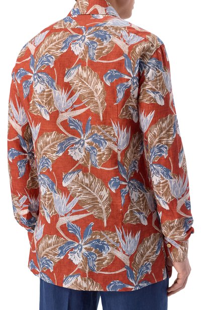 Рубашка из хлопка и льна KITON, арт. UMCNERH0928302, фото 4