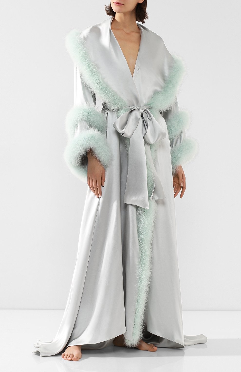 Шелковый халат DOLCE & GABBANA, арт. F0Y81Z/FU1NU, фото 2