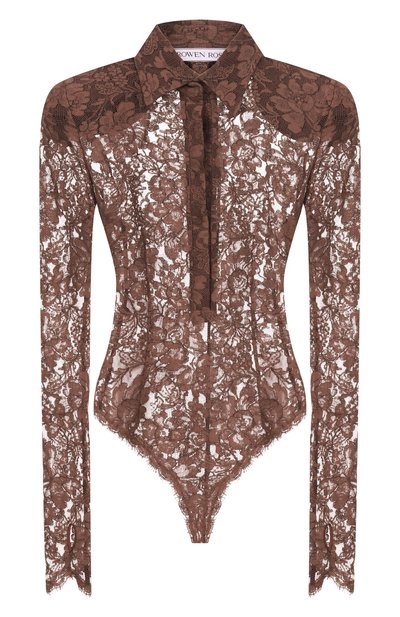 Женское боди из хлопка и вискозы ROWEN ROSE, арт. T0P_RR112_B