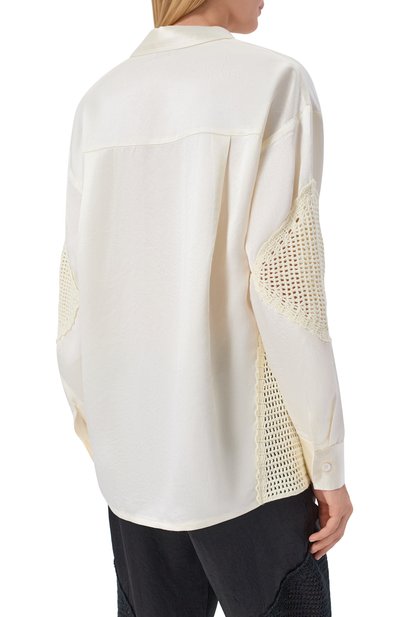 Рубашка YUZEFI, арт. LUMI-ACETATE CR0CHET SHIRT/SATEEN, фото 4